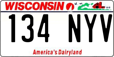 WI license plate 134NYV