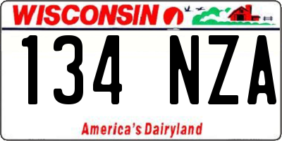 WI license plate 134NZA