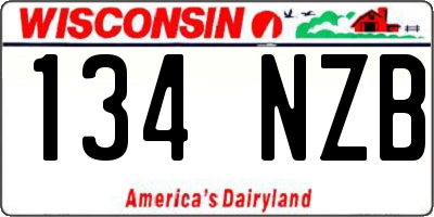 WI license plate 134NZB