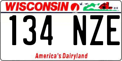 WI license plate 134NZE