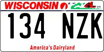 WI license plate 134NZK