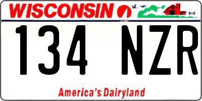 WI license plate 134NZR