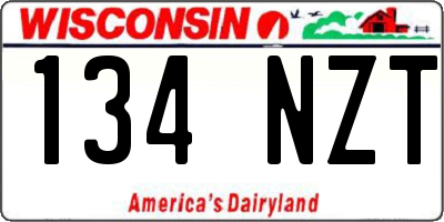 WI license plate 134NZT