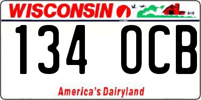 WI license plate 134OCB