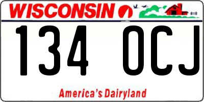 WI license plate 134OCJ