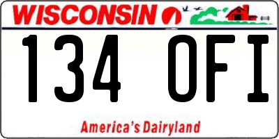 WI license plate 134OFI