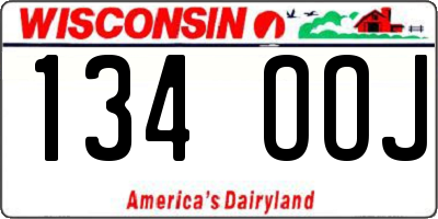 WI license plate 134OOJ