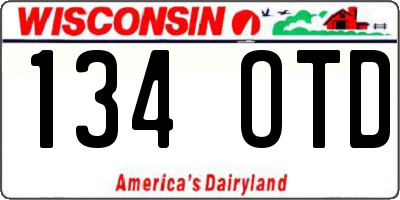 WI license plate 134OTD