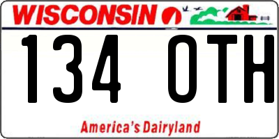 WI license plate 134OTH