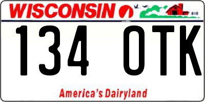 WI license plate 134OTK