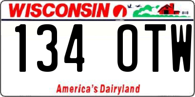 WI license plate 134OTW