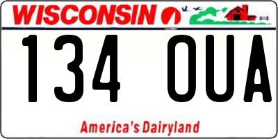 WI license plate 134OUA
