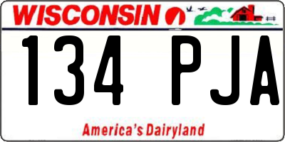 WI license plate 134PJA