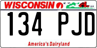 WI license plate 134PJD