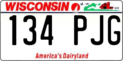 WI license plate 134PJG