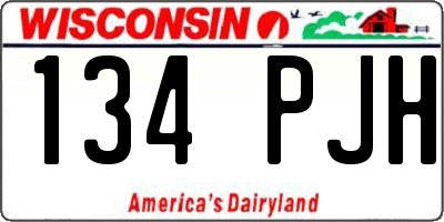 WI license plate 134PJH