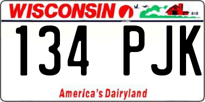 WI license plate 134PJK