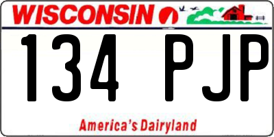 WI license plate 134PJP