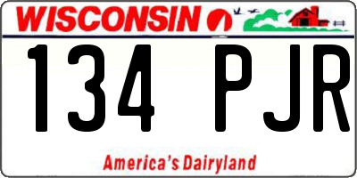 WI license plate 134PJR