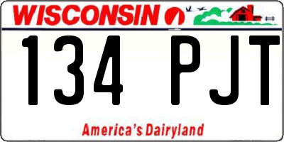 WI license plate 134PJT