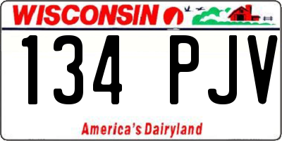 WI license plate 134PJV