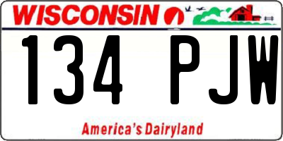 WI license plate 134PJW