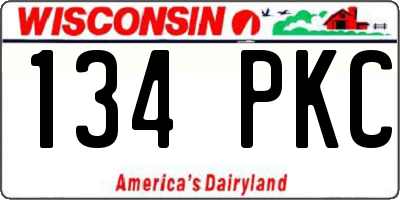 WI license plate 134PKC