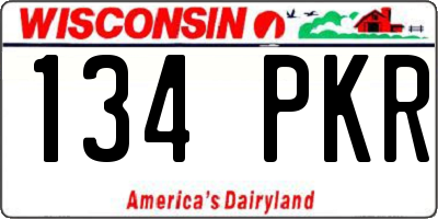 WI license plate 134PKR