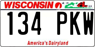 WI license plate 134PKW
