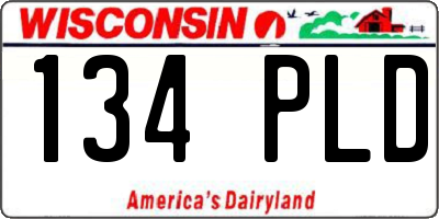 WI license plate 134PLD