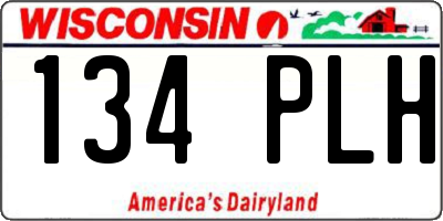 WI license plate 134PLH