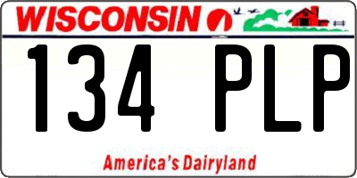 WI license plate 134PLP