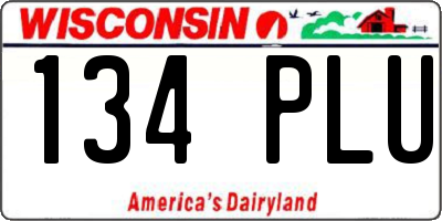 WI license plate 134PLU