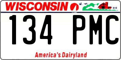 WI license plate 134PMC