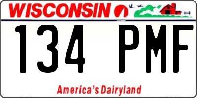 WI license plate 134PMF