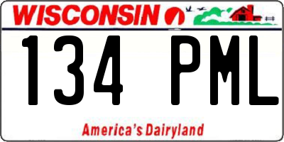 WI license plate 134PML