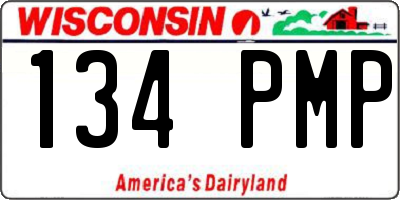 WI license plate 134PMP