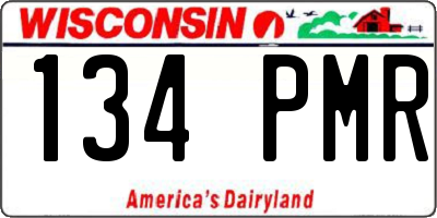 WI license plate 134PMR
