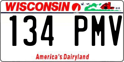 WI license plate 134PMV