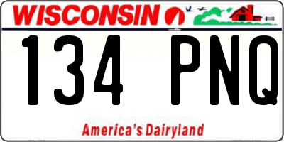 WI license plate 134PNQ