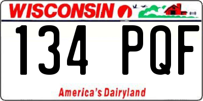 WI license plate 134PQF