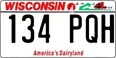 WI license plate 134PQH