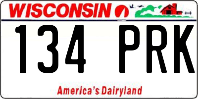 WI license plate 134PRK
