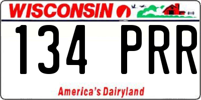 WI license plate 134PRR