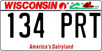 WI license plate 134PRT