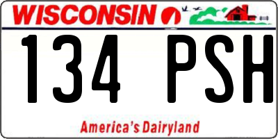 WI license plate 134PSH