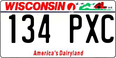 WI license plate 134PXC