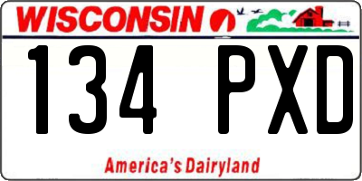 WI license plate 134PXD