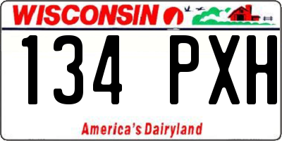 WI license plate 134PXH