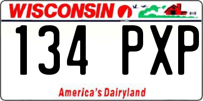 WI license plate 134PXP